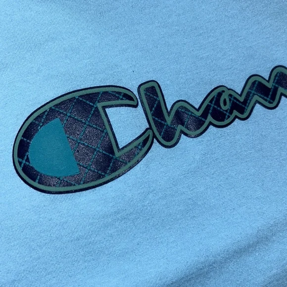 Lot of 2 CHAMPION T-SHIRTS🏆One Black & One Soft Green⭐️Almost LIKE NEW! Mens Lg - Picture 9 of 12